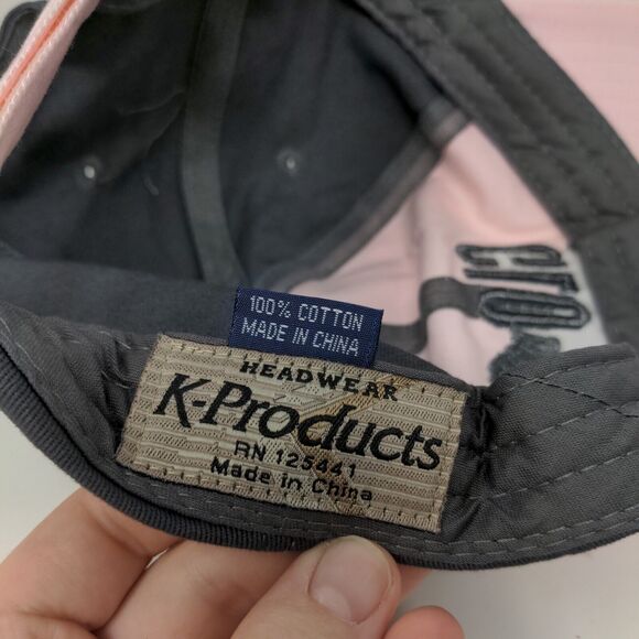 Glo For Life Women's Strapback Hat Pink Gray Embroidered Horse Equestrian Logo - Picture 7 of 7